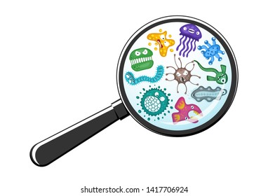 Various Microorganisms Virus Vector Cartoon Bacteria Stock Vector ...