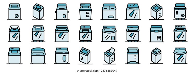 Various milk packaging including cartons, bottles, and jugs, showcasing different sizes and designs for dairy products