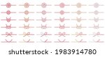 Various mizuhiki (decorative Japanese cord made from twisted paper) knots illustration
