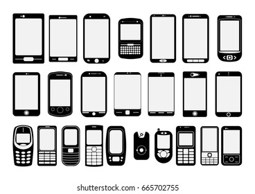 Various mobile icon. vector illustration.