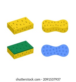 various models of sponges model, simple vector design