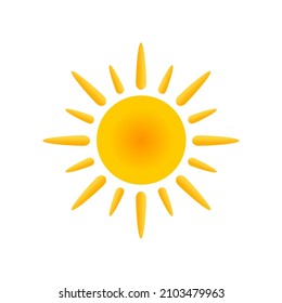 various models of sun icon for web and mobile design app, isolated sun vector design