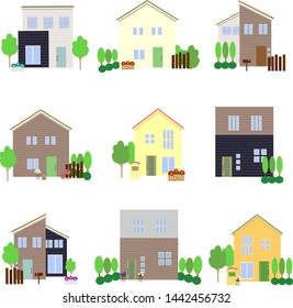 Various modern house icon set