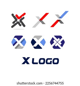 various modern X simple logos