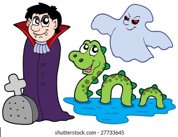 Various monsters collection 1 - vector illustration.