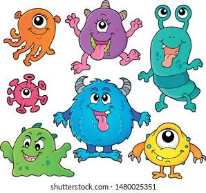 Various monsters theme set 1 - eps10 vector illustration.