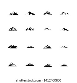 Various mountain icon set designs