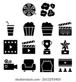 Various Movie Theater Icon Set