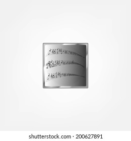 Various music notes on stave