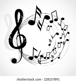 Various Music Notes On Stave Vector Stock Vector (Royalty Free ...