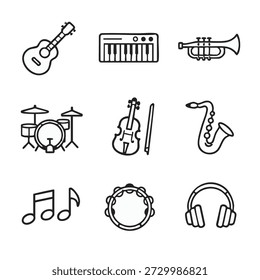 Various musical instruments and equipment