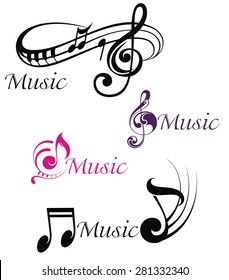 Various musical notes 