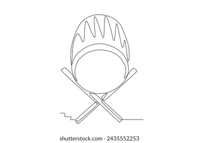 various names,such as: padahi,brokena (padaha). Mosque drum one-line drawing