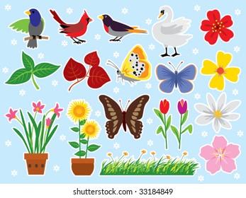 Various nature design elements.