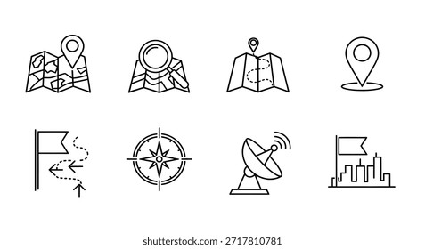 Various navigation symbols vector set