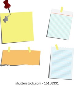 various note papers