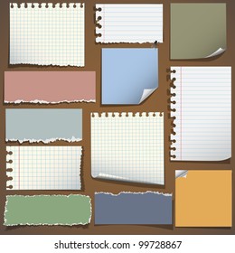 Various notes paper.Vector set,eps10