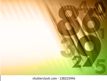 various numbers on the abstract background