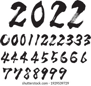 Various Numbers Written In Calligraphy