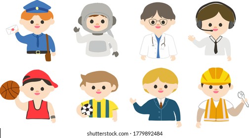 various occupations, job character design, various icons, cute characters, Occupational Icon