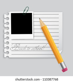 Various office supplies vector illustration on business theme
