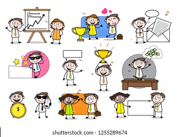   Various Office Workers Cartoon Set