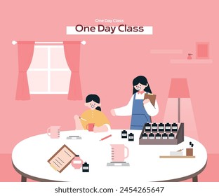 Various one-day class lesson illustrations