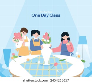 Various one-day class lesson illustrations