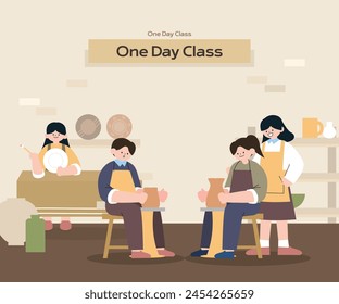 Various one-day class lesson illustrations