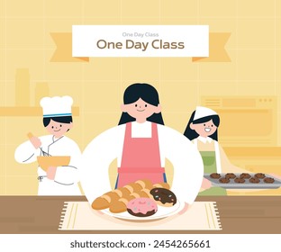 Various one-day class lesson illustrations