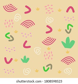 Various Organic Shapes Background. Wallpaper. Abstract pattern.