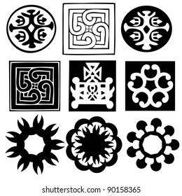 various ornaments - abstract symbols - vector