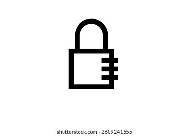 Various padlock icons in different styles on white background.