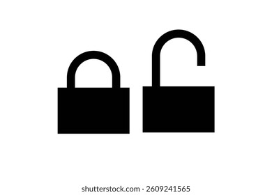 Various padlock icons in different styles on white background.