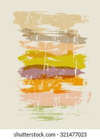 various paint strokes, design elements, fictional artwork,vector illustration