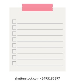 Various paper note. Blank paper note for to-do list on white background