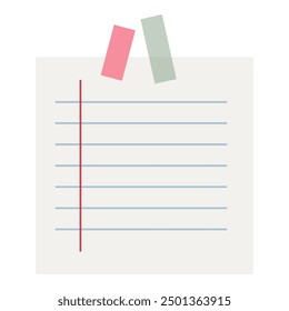 Various paper note. Blank paper note for to-do list on white background