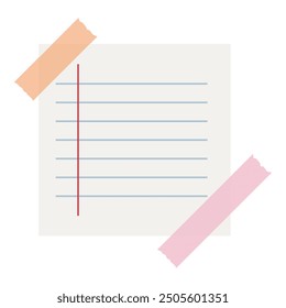 Various paper note. Blank paper note for to-do list on white background