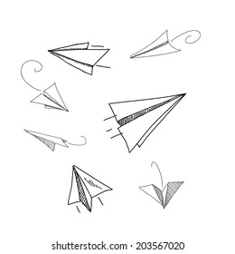 various paper plane vector illustrations 