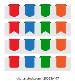 Various paper tag labels