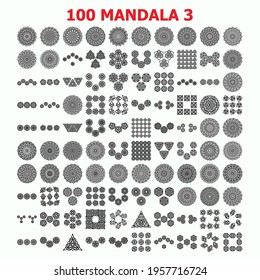 Various Pattern collections - 100. Mandala pattern set.