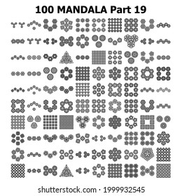 Various Pattern collections 100 Mandala pattern set Doodles freehand
