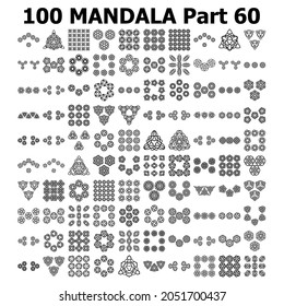 Various Pattern collections 100 Mandala pattern set Doodles freehand