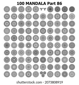 Various Pattern collections 100 Mandala pattern set Doodles freehand