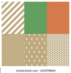 Various patterns on kraft paper