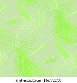 Various Pen Hatches. Seamless Pattern with chaotic Hand Drawn Lines. Retro Background for Curtain, Shirt, Tablecloth. Vertical, Horizontal and Diagonal Strokes. Grunge Vector Texture