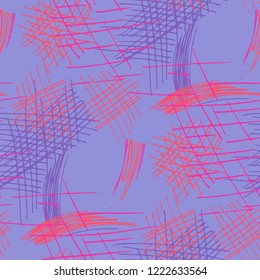 Various Pen Hatches. Seamless Texture with chaotic Hand Drawn Lines. Vintage Background for Paper, Print, Underwear. Vertical, Horizontal and Diagonal Strokes. Grunge Vector Texture