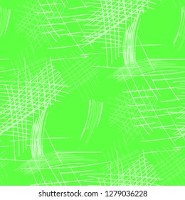 Various Pen Hatches. Seamless Texture with chaotic Hand Drawn Lines. Retro Background for Textile, Paper, Fabric. Vertical, Horizontal and Diagonal Strokes. Grunge Vector Texture