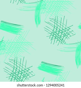 Various Pen Hatches. Seamless Texture with chaotic Hand Drawn Lines. Retro Background for Cloth, Wallpaper, Linen. Vertical, Horizontal and Diagonal Strokes. Grunge Vector Texture