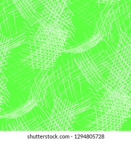 Various Pen Hatches. Seamless Texture with chaotic Hand Drawn Lines. Trendy Background for Curtain, Shirt, Fabric. Vertical, Horizontal and Diagonal Strokes. Grunge Vector Texture